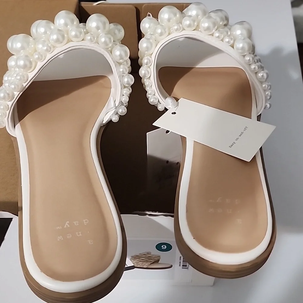 A New Day Sandals with Pearl Embellishments - Picture 6 of 8
